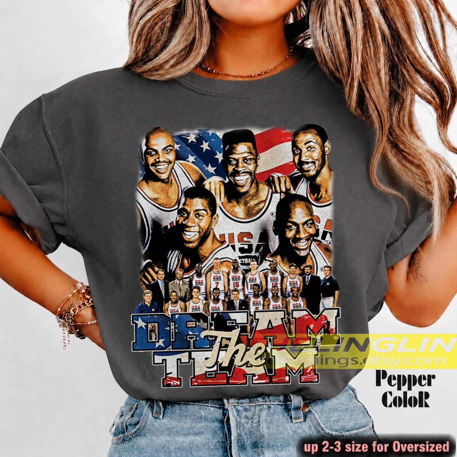 American Dream Basketball Team Top T-Shirt, Sports Tee, USA Athletics Shirt, Patriotic Clothing Gift FD S