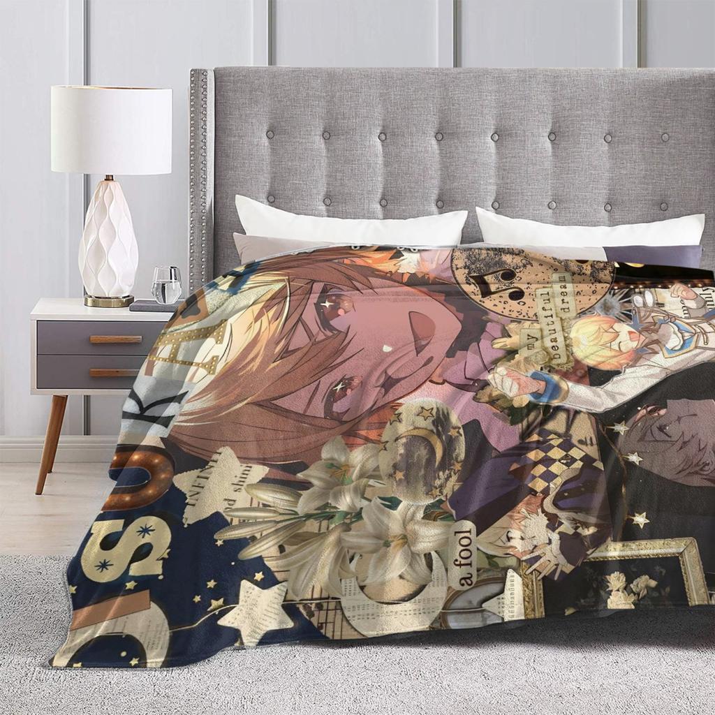 Tsukasa Tenma Warme Decke Camping Plüsch Bettwäsche Überwürfe Street Trend Schlafzimmer Flanell Tagesdecke Sofa Bettbezug