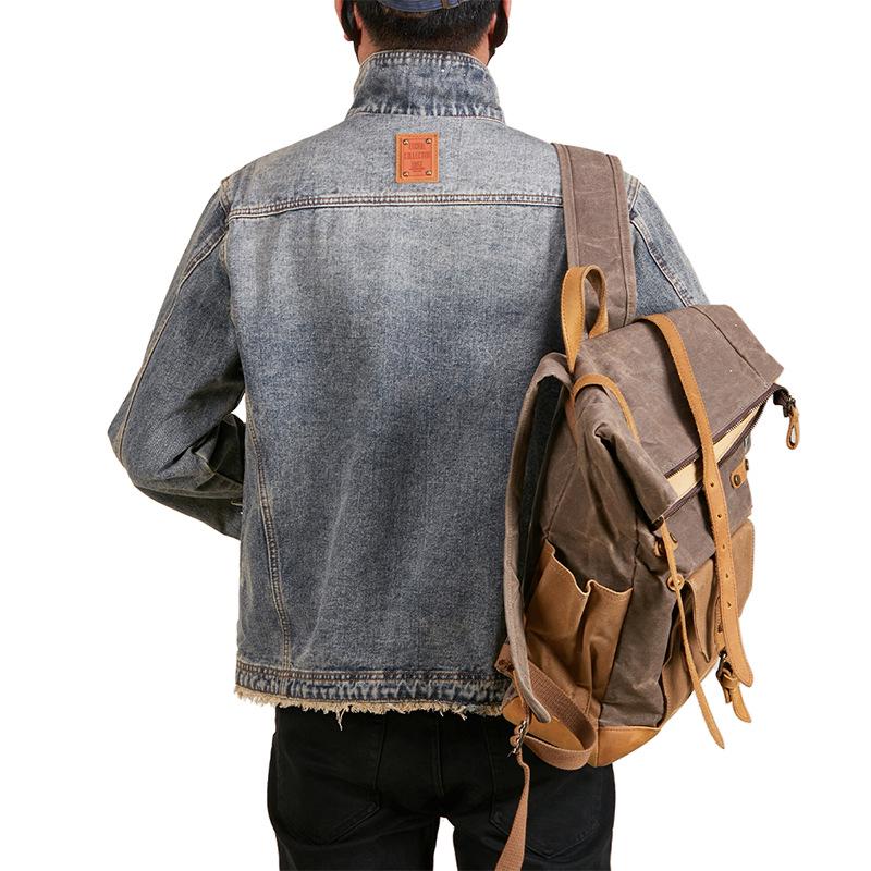 Xintang Men's Plus Size Casual Retro Denim Zipper Jacket - Spring Collection