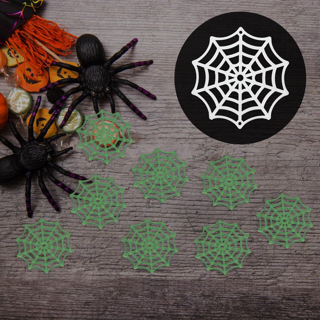50pcs Halloween Decor Spider Web Plastic Cobweb Artificial Spider Web Holiday Accessories for Halloween Scene Decoration Props