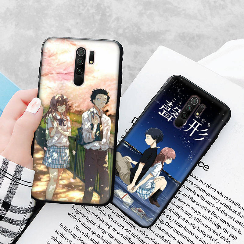 Black Case for Xiaomi Redmi 13C Note 9 iPhone XR 7 8 14 15 11 12 13 X XS Pro Max Samsung A25 S23 S24 FE Ultra Plus Silent Voice