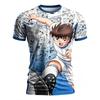 2026 Verão Dragon Ball Retro Camiseta Fitness Masculina Oversized Impressa em 3D Manga Curta Família Unissex Infantil Camisa Esportiva