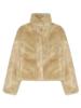 Women's 2025 Eco-friendly Faux Fur Stand-up Collar Coat - Autumn/Winter Fashion