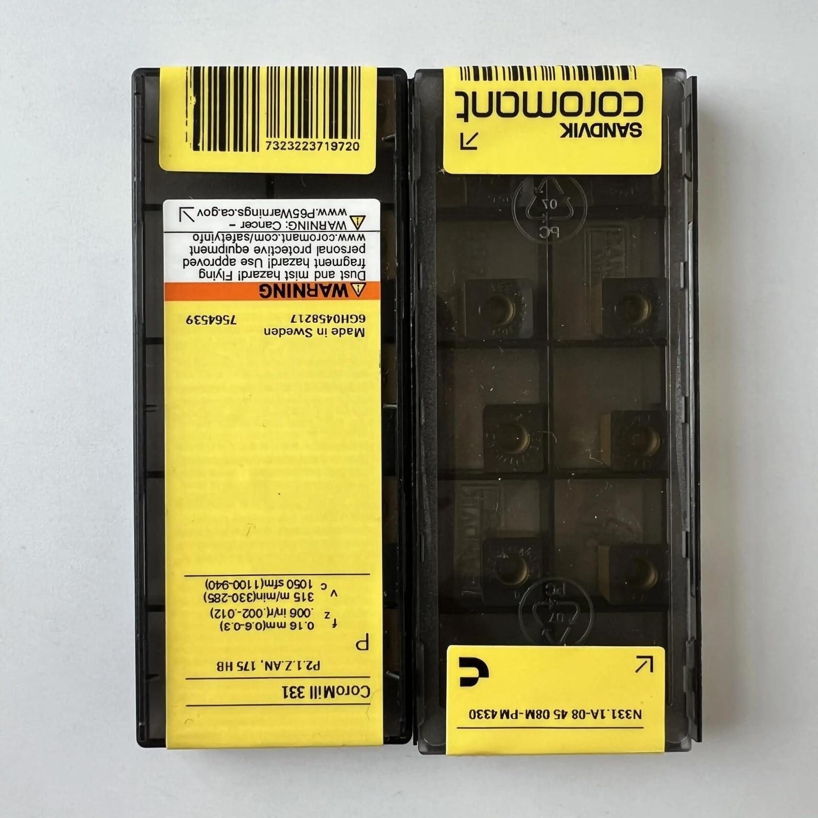 

Original Sandvik / N331.1A-084508M-PM 4330 /CNC lathe carbide blade tool 10 Pcs