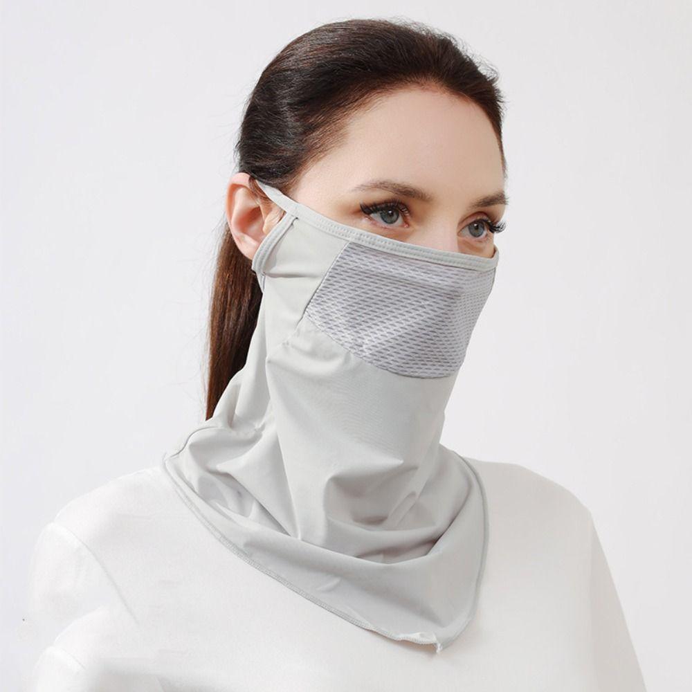 Summer Face Scarves Face Cover UV Protection Sunscreen Face Scarf Elastic Ice Silk Mask  Windproof