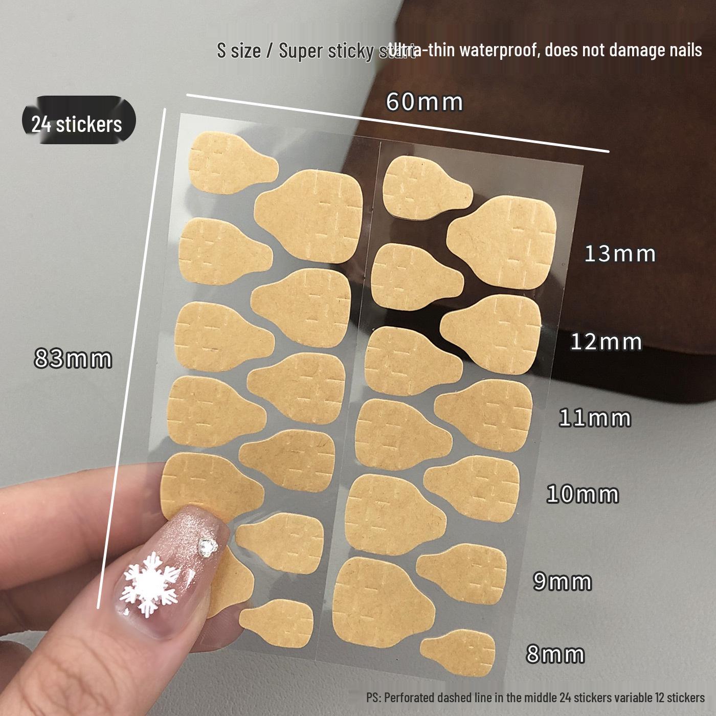Водонепроницаемые Съемные Наклейки для Ногтей из Крафт-Бумаги - Ультралипкие, Прочные, Носимые, Ультратонкие Двусторонние Клейкие Наконечники для Ногтей