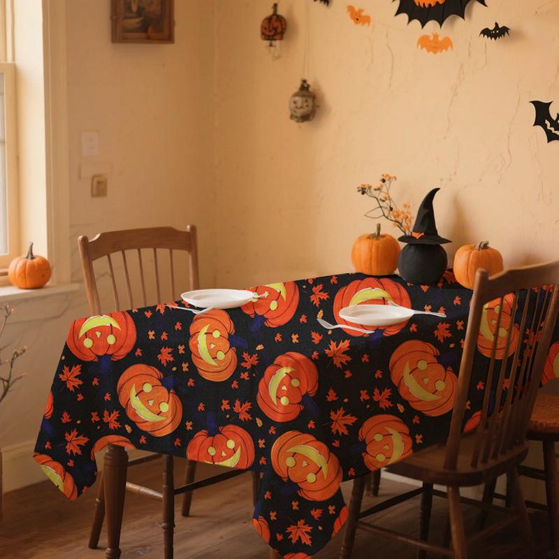 0.5m/1m/5m Pumpkin Halloween Printed Fabric for Halloween Decorative Cloth Tablecloths Door Curtains Handmade DIY Sewing Fabrics