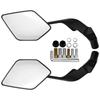 Motorcycle Wide View Rearview Mirror Flip Adjustable Angle Plastic Glass Material Universal Quick Mount For Road Safety