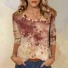 3/4 Sleeve Shirts For Women Cute Print Graphic Tees Blouses Casual Plus Size Basic Tops Pullover