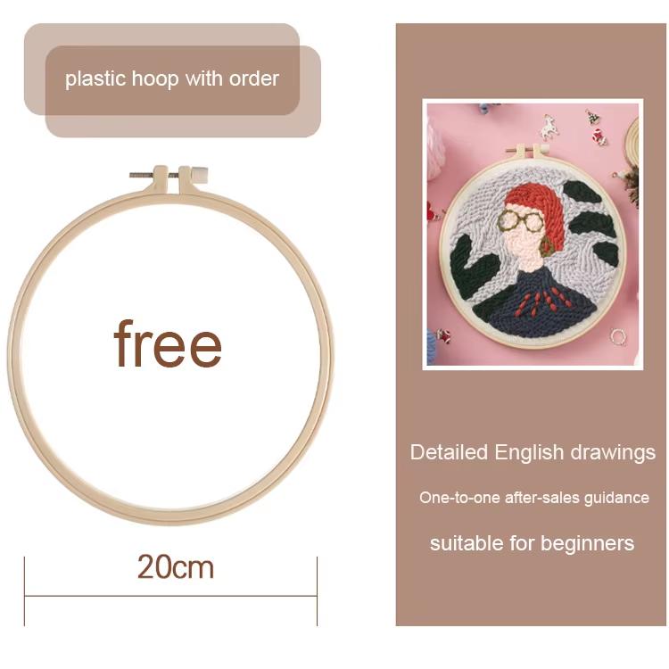 Punch Needle Starter Kit DIY Handicraft Kit for Beginners Adults Cake Needle Punch Embroidery Kit DIY Crafts Gift