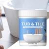 Kit Peinture Carrelage Salle de Bain 500g à Base d'Eau Sèche Rapidement Kit de Rénovation de Bain Kit Cache-Baignoire Blanc à Base d'Eau pour Baignoires Évier