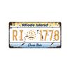 Vintage Tin Art with 1530 License Plate Design: Ideal for American - style Background Wall Decor
