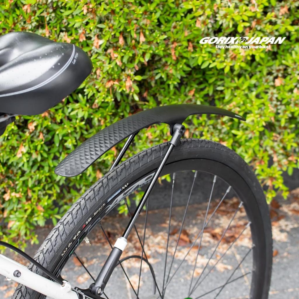 GORIX Bicycle Mudguard Fender and Rear Easy Lightweight Front Mud Protection for Mountain Cross and MTBs [Front Use] Wide, Installation, Fender,