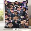 Jeon Jung Kook Kpop B-BTS Flannel Blanket,Ultra Soft Warm Plush Throw for Home Bedroom Bed Sofa Cover Office Camping Gift