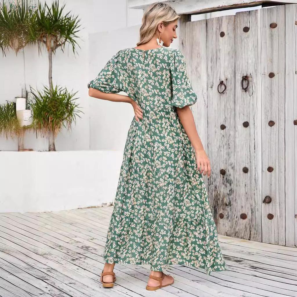 ankle length summer dresses with sleeves Amazon.com: African Summer Dresses for Women Short Puff Sleeve High Waist Ankle Length Elegant Princess Dress WY9878 : Clothing, Shoes & Jewelry