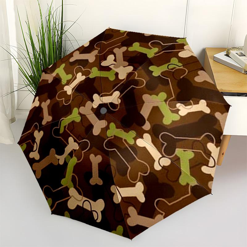 

1pc Bone Pattern Umbrella with Plastic Handle,Vibrant Cartoon Pattern,Multi-functional UmbrellaPT364