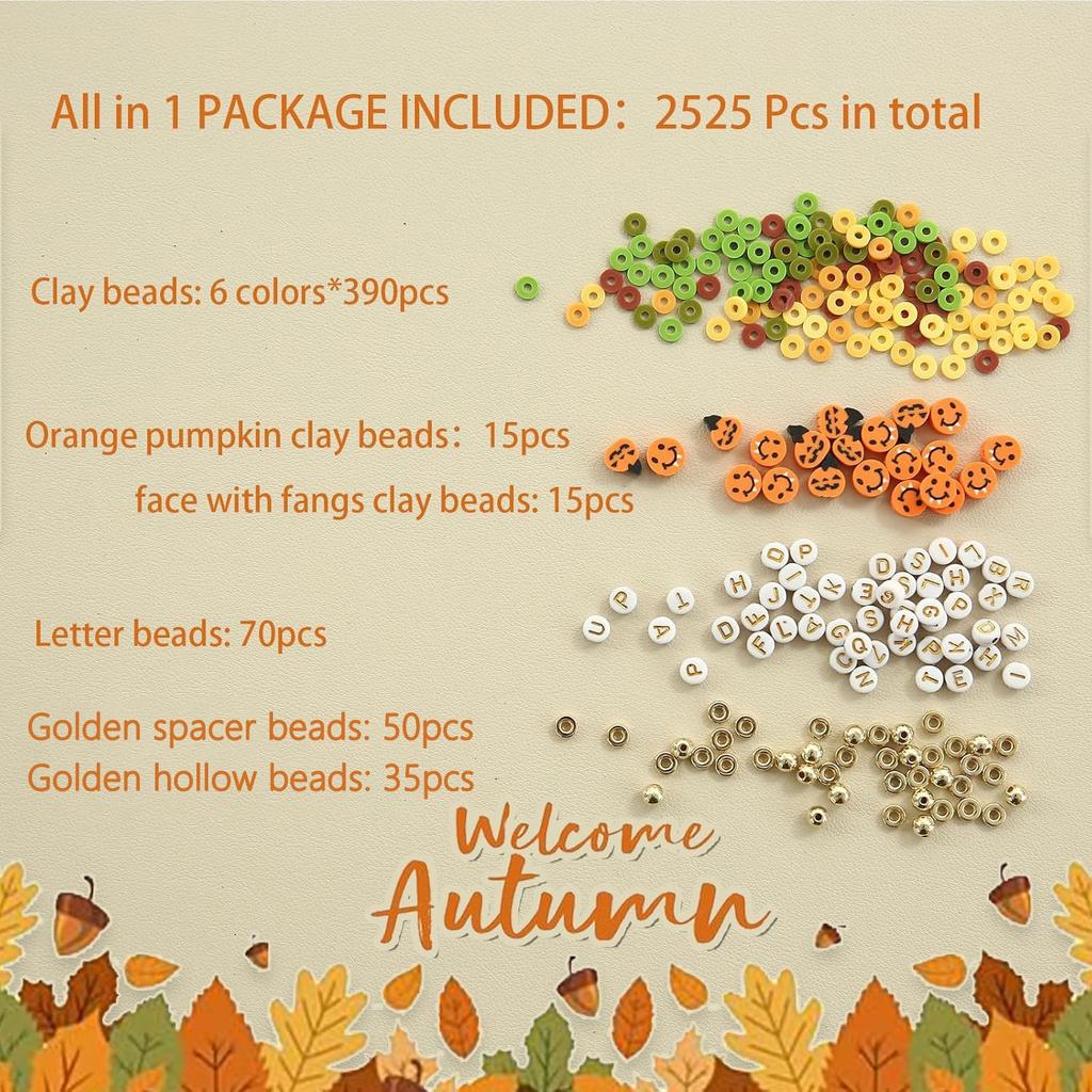 2340Pcs Clay Bead Soft Pottery Bead Kit, Friendship Bracelet Making Kit Diy Jewelry Accessories