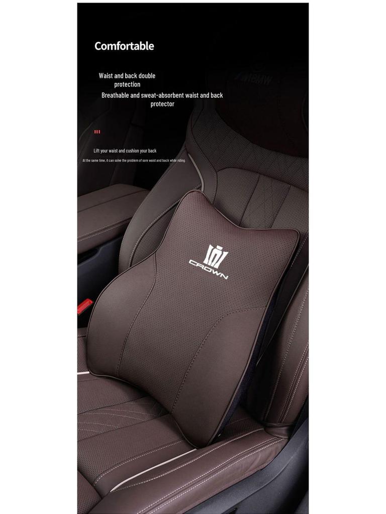 Crown Land Cruiser Headrest & Lumbar Cushion for 12th-14th Gen Toyota Crown/Vellfire Neck Pillow