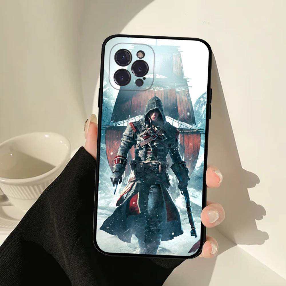 Game A-Assassins C-Creed For IPhone 17 16 15 14 13 12 11 Pro Max Plus Shockproof Black Soft Phone Cover