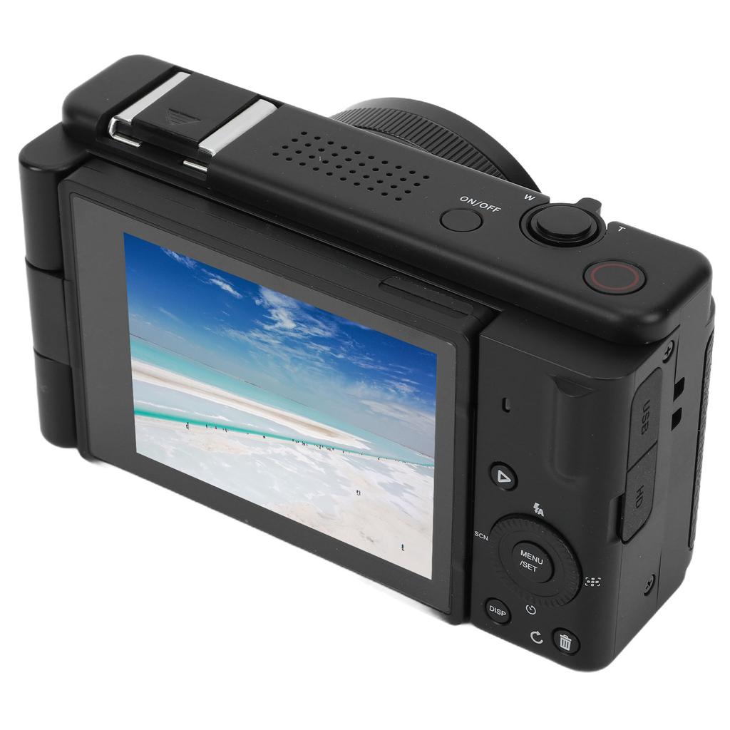 Digital Camera 80MP 5K with 270 Degree   Screen 2.8 Inch LED Fill Light 18x Zoom HD Compact Travel Video Camera for Beginner Students