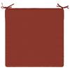 1 Piece Seat Cushion SOEST 100percent  Polyester Red 60 X 60 X 3 Cm