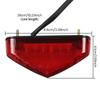 1pc Universal 12V Motorcycle Tail Light License Plate Lamp Brake Stop Lights For Scooters Mopeds Motocross Dirt Bike Accessories