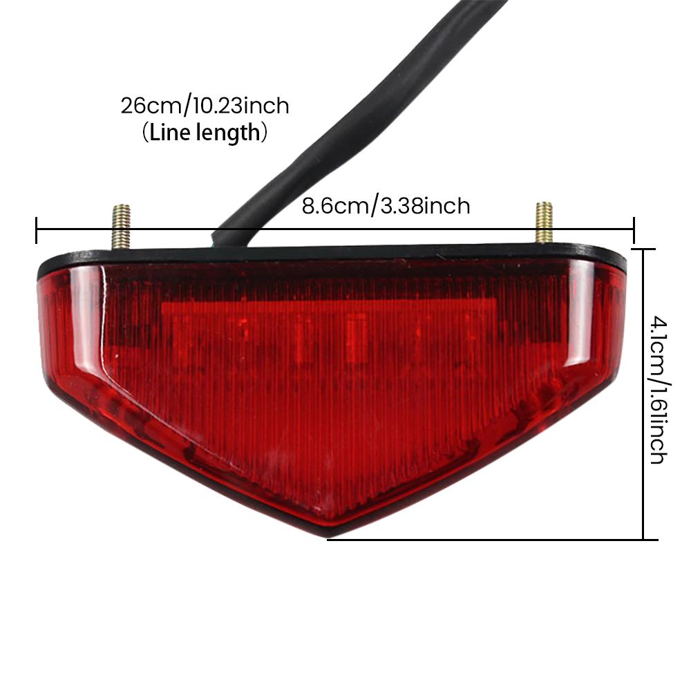 1pc Universal 12V Motorcycle Tail Light License Plate Lamp Brake Stop Lights For Scooters Mopeds Motocross Dirt Bike Accessories