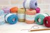 Hamanaka Washed Cotton Crochet 3842 Sets Yarn, Col. 140, Orange, 25g, Approx. 104m, 5-Ball Set,