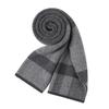 Cashmere men's scarf winter thickened warm knitted long plaid wool scarf for dad's birthday gift