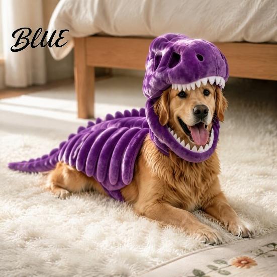 Halloween Hundeoutfit Lustiges Dinosaurier-Outfit Haustier Skelett Kostüm Katzenkostüm Cosplay für Hunde Katzen