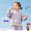 Disney Girls' Casual Sweet Ruffle Bow Sweatshirt Set