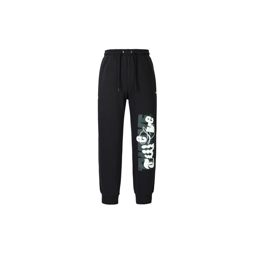 Nike Logo Pattern Casual Mid Waist Sports Pants Men Pants Black FZ1041010