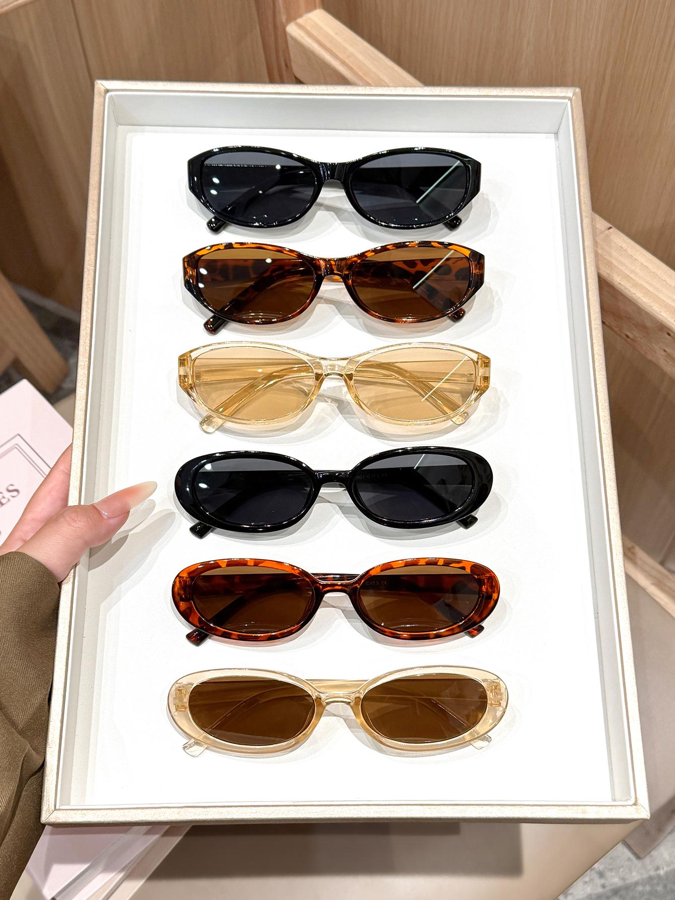 

6 Pcs Multi-Color Sunglasses Set, Stylish Frames Suitable for Various Outfits, Suitable for Trendy Street Photography and Beach