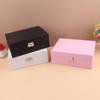 Portable Princess Cosmetics Box Small Simple Earrings Bracelet Ring Double-layer Jewelry Box Necklace Storage Box