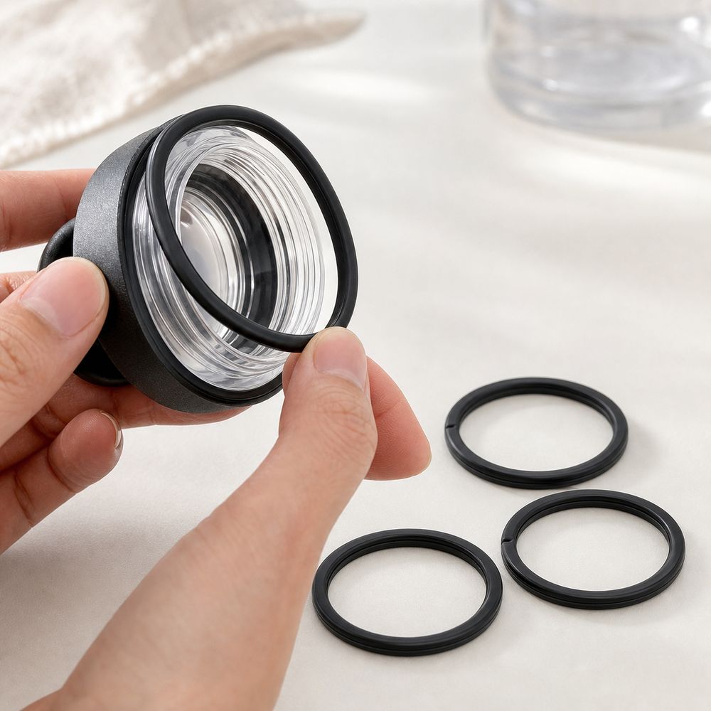 4Pcs Leakproof Bottle Lid Sealing Rings Black Replacement Seal Rings Water Bottle Accessories