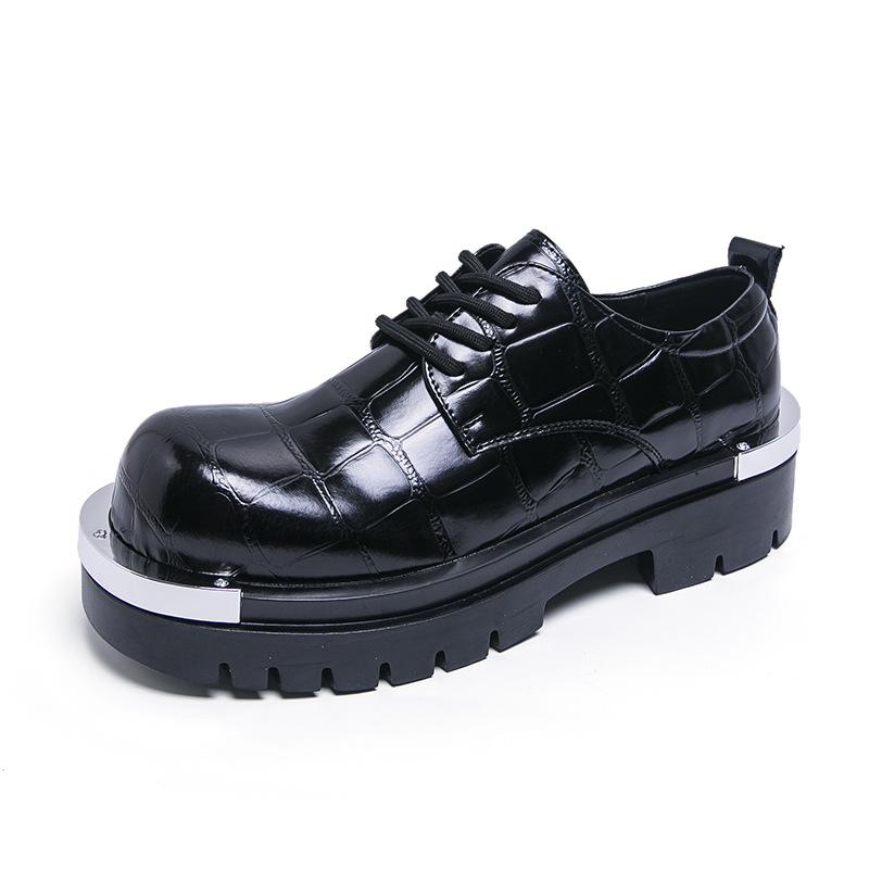 Men s British Style Leather Work Boots - Large Size, Korean Thick Sole, Casual Business Shoes 39