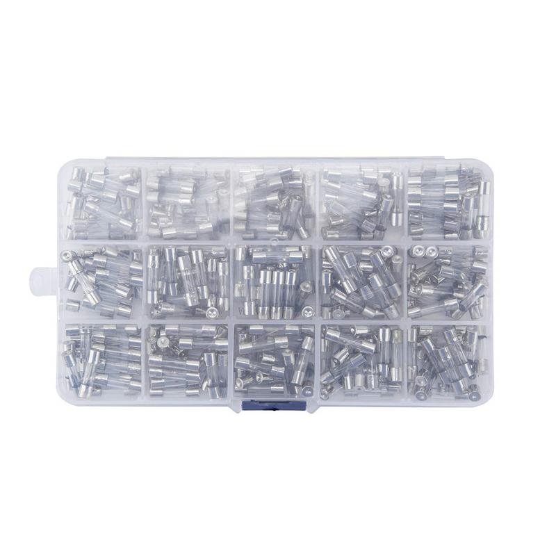 300pcs Fast-Blow Glass Fuses Assortment Kit 5x20mm 250V 0.1 0.2 0.25 0.5 1 1.5 2 3 4 5 8 10 12 15 20A amp packag in Plastic Box