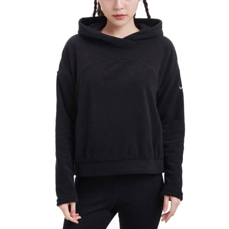 Nike Sweatshirts Women's Black Hooded Thickened Regular 929617-010