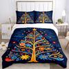 3pcs Christmas Tree Bedding Set, Includes 1 Comforter + 2 Pillowcases, Without Pillow Inserts, Soft Comfortable, Lightweight Breathable061