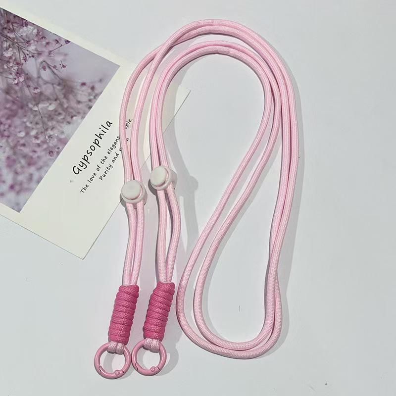 Adjustable Braided Mobile Phone Lanyard with Detachable Crossbody Strap and Shoulder Chain