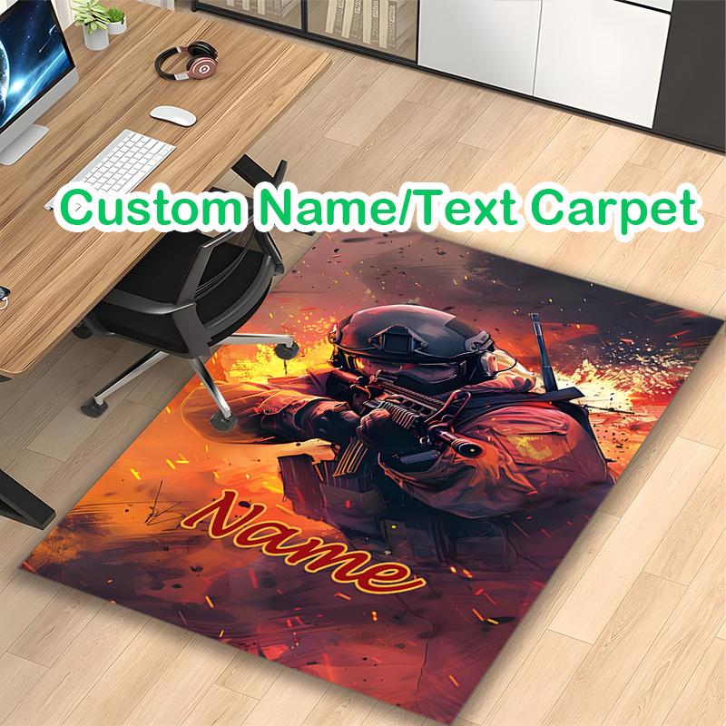 1pc Counter-Strike Printed Chair Rug for Home Office Use, Living Room Kitchen Game Room Area Carpet