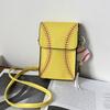 Baseball Design Square Shoulder Bag Lightweight Crossbody Phone Pouch Stylish Phone Bag  Woman