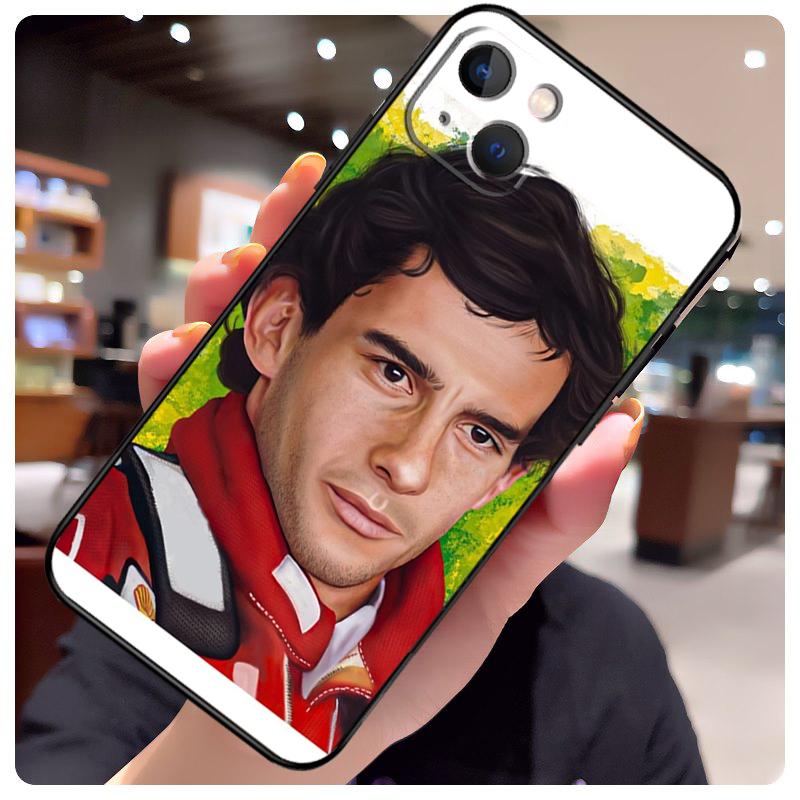 Racing Ayrton Senna Case For iPhone 15 Pro Max 14 13 12 11 16 17 Pro Max mini 15 16 Plus 16e 17 Air Phone Cover