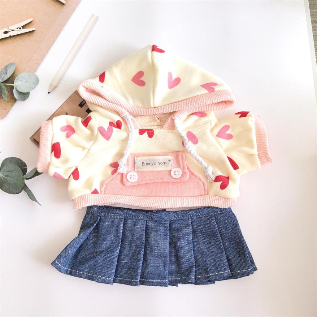 Disney 40CM LinaBell Fox Doll Clothes: Universal S Size Hoodie with Drawstring.