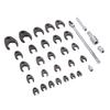 32Pcs 10 to 50mm Metric Tight Clearance Brake Line Wrench Set 3 8 1 2 3 4 Inch Drive Offset Open End Wrenches with