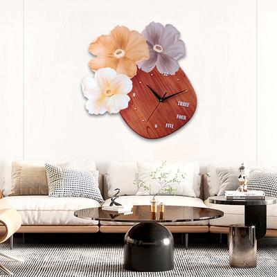 Cartoon Silent Clock Wall Clock Living Room Clock Fashion Home Clock Wall Watch Wall Super Silent Sweep Second Quartz Clock