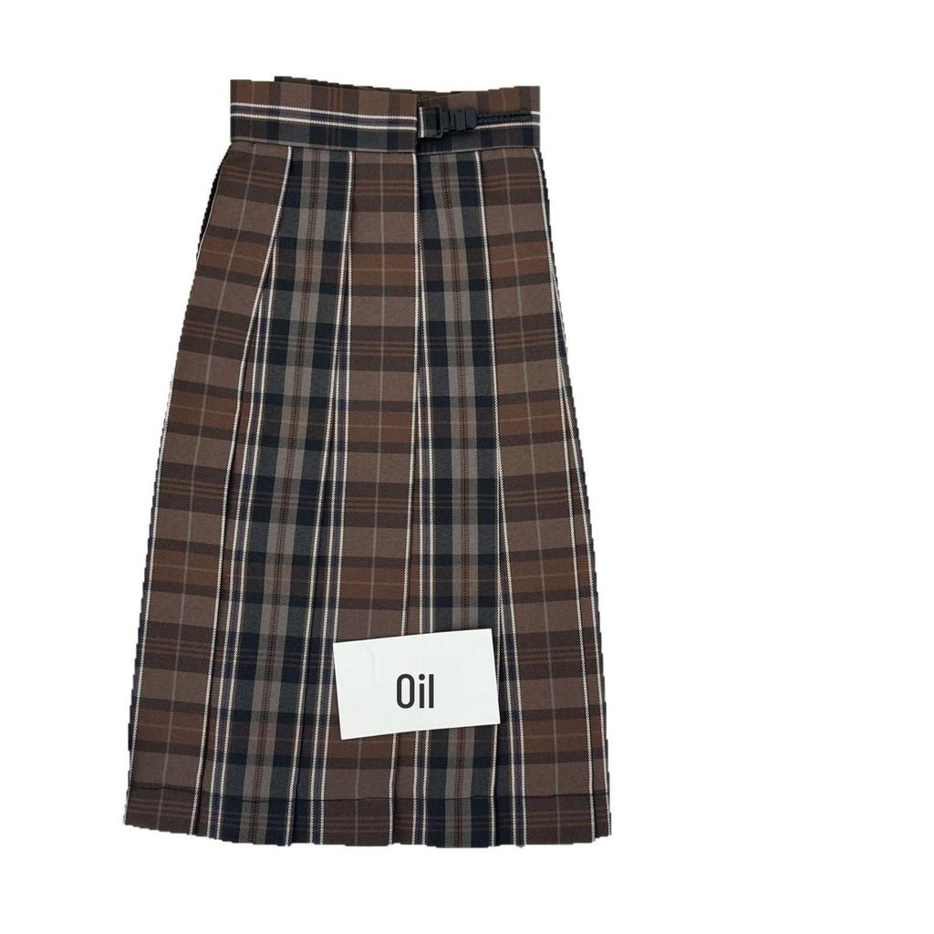 British Coffee Japanese JK Plaid High-Waist A-line Schoolgirl Skirt