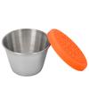 Small Stainless Steel Container Leakage Proof Dishwasher Safe Portable Dressing Cup with Lid for