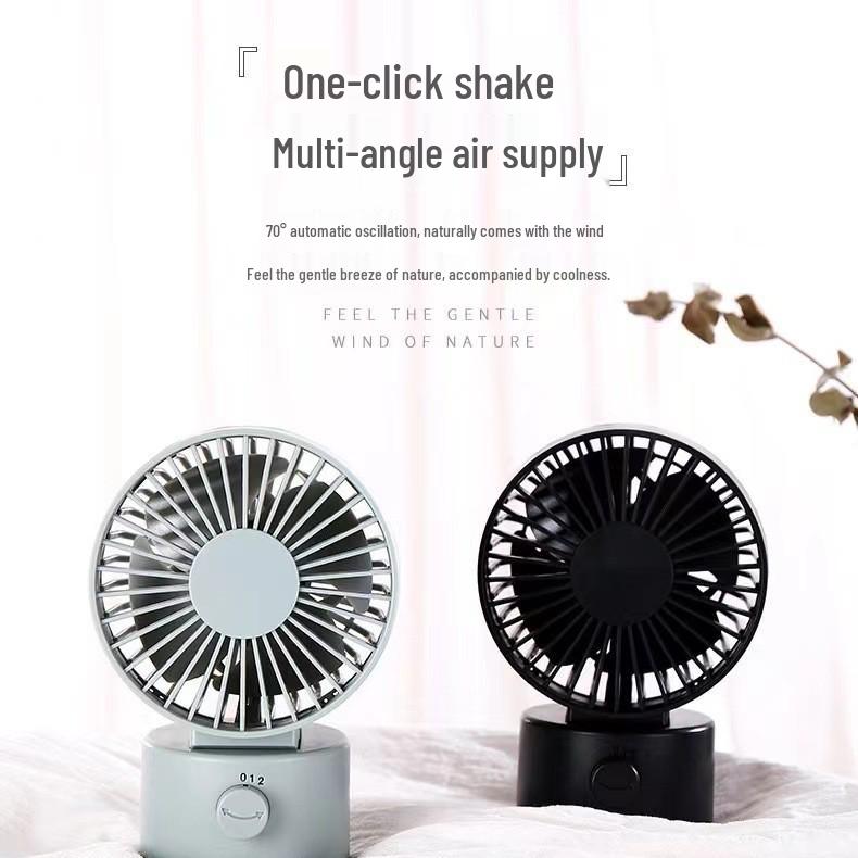Portable Mini Oscillating Silent Desktop Fan for Home and Office Dark Pink