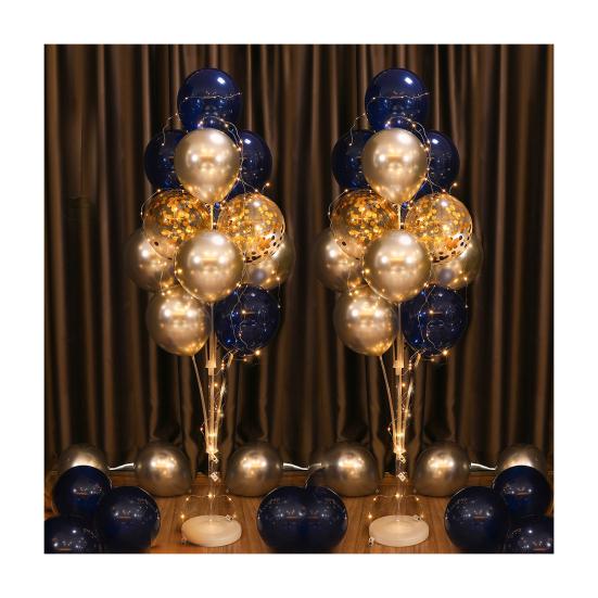 2 Pcs Balloon Column Colorful Latex Balloons Reusable Balloons Stand Celebration Decorations for Wedding Opening Ceremony 2pcs A